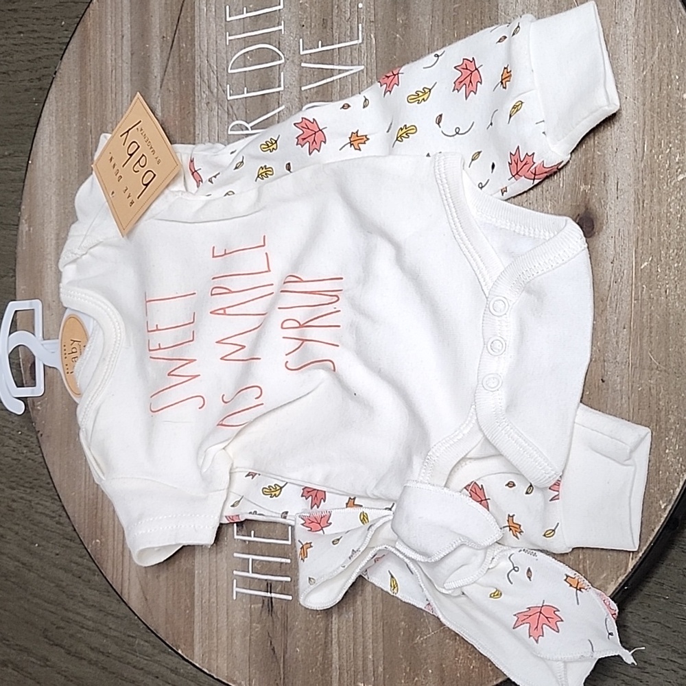 Rae Dunn White and Orange Kids Matching Set